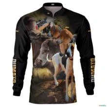 Camisa de Caça BRK Dumato Javali Foxhound Preta com UV50 + -  Gênero: Masculino Tamanho: PP