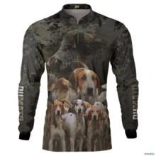 Camisa de Caça BRK DuMato Javali FoxHound Camo Preto com UV50 + -  Gênero: Masculino Tamanho: G