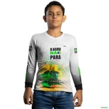 Camisa Agro BRK Branca O Agro Não Para 2.0 com UV50 + -  Gênero: Infantil Tamanho: Infantil PP