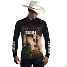 Camisa Agro BRK Gado Zebu com UV50 + -  Gênero: Masculino Tamanho: P