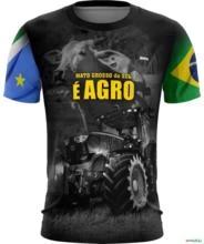 Camiseta Agro BRK Mato Grosso do Sul é Agro com UV50 + -  Gênero: Feminino Tamanho: Baby Look GG