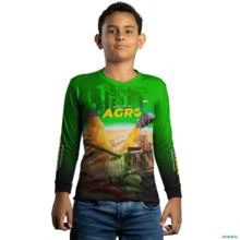 Camisa Agro BRK Verde Made in Agro Cultivo de Soja com UV50 + -  Gênero: Infantil Tamanho: Infantil XXG