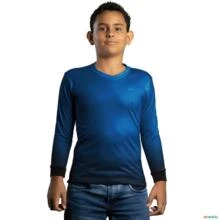 Camisa Casual BRK Unissex Basic Azul Naval com UV50 + -  Gênero: Infantil Tamanho: Infantil G