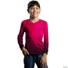 Camisa Casual BRK Unissex Basic Rosa com UV50 + -  Gênero: Infantil Tamanho: Infantil P