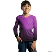 Camisa Casual BRK Unissex Basic Roxa com UV50 + -  Gênero: Infantil Tamanho: Infantil GG