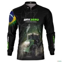 Camisa Agro BRK Preta O Agro Move o Brasil Trator com UV50 + -  Gênero: Masculino Tamanho: XG