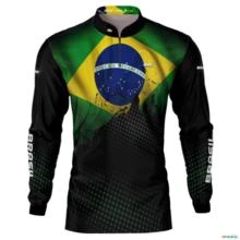 Camisa Agro BRK Bandeira Brasil com UV50 + -  Gênero: Masculino Tamanho: G1