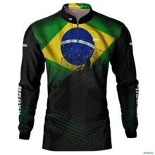 Camisa Agro BRK Bandeira Brasil com UV50 + -  Gênero: Feminino Tamanho: Baby Look PP