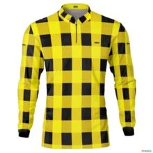 Camisa Agro BRK Amarela Xadrez Lenhador com UV50 + -  Gênero: Feminino Tamanho: Baby Look G