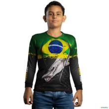 Camisa Agro BRK Pintado Brasil com UV50 + -  Gênero: Infantil Tamanho: Infantil M