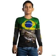 Camisa Agro BRK Traíra Brasil com UV50 + -  Gênero: Infantil Tamanho: Infantil G