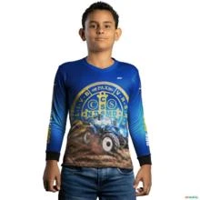 Camisa Agro Brk Trator São Bento Azul com UV50+ -  Gênero: Infantil Tamanho: Infantil GG
