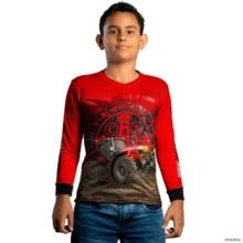 Camisa Agro Brk Trator São Bento Vermelha com UV50+ -  Gênero: Infantil Tamanho: Infantil M