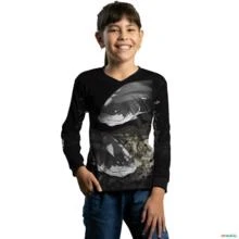 Camisa Agro BRK Preta Tambaqui com UV50 + -  Gênero: Infantil Tamanho: Infantil M