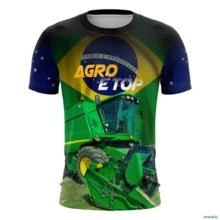 Camiseta Agro BRK Brasil é Patriota com UV50  - Tamanho: GG