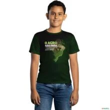 Camiseta Casual BRK Agro Não Para Proteção UV 50+ -  Gênero: Infantil Tamanho: Infantil M