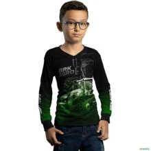 Camisa Agro BRK Trator 1167 Verde com UV50 + -  Gênero: Infantil Tamanho: Infantil PP