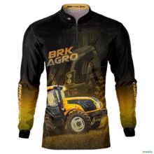 Camisa Agro BRK Trator BM135 Amarelo com UV50 + -  Gênero: Masculino Tamanho: PP