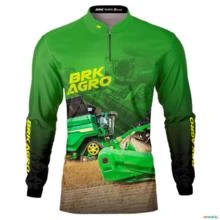 Camisa Agro BRK Colheitadeira X9 Verde com UV50+ -  Gênero: Masculino Tamanho: PP