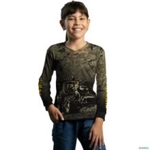 Camisa Masculina BRK Agro| Camuflada UV50+ -  Gênero: Infantil Tamanho: Infantil G