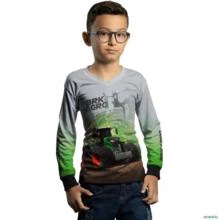 Camisa Agro BRK Trator Vario 1000 Clara com UV50+ -  Gênero: Infantil Tamanho: Infantil M