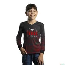 Camisa Agro BRK Texas Country Girl Preta com Proteção UV50+ -  Gênero: Infantil Tamanho: Infantil G1