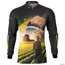 Camiseta Agro BRK Plantação de Feijão com Proteção UV50+ -  Gênero: Masculino Tamanho: G3