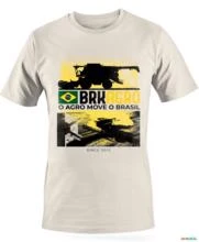 Camiseta Agro Brk O Agro Move o Brasil Algodão Egípcio -  Cor: Branco Tamanho: P
