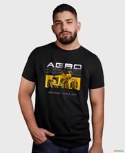 Camiseta Agro Brk trator Preta em Algodão Egípcio -  Tamanho: P
