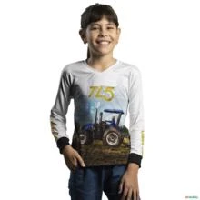 Camisa Agro BRK Branca Trator TL5 com UV50+ -  Gênero: Infantil Tamanho: Infantil PP