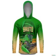 Camisa com Capuz Agro BRK Sistema Bruto Colheitadeira com UV50  - Tamanho: Masculino P