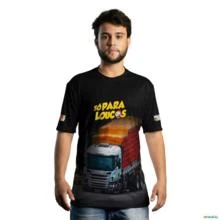Camiseta de Caminhão BRK Só Para Loucos Deboxe com UV50  - Tamanho: Masculino XXG