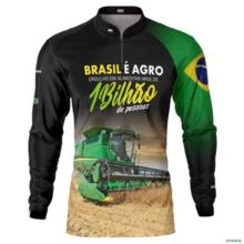 Camisa Agro BRK Agro é Bilhão com UV50  - Tamanho: Infantil G