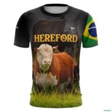 Camiseta Agro BRK Hereford com UV50  - Tamanho: Masculino G