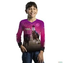 Camisa Agro Feminina BRK Prova do Laço com UV50+ -  Gênero: Infantil Tamanho: Infantil G2