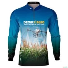 Camisa Agro BRK Drone Pulverização com UV50 + -  Gênero: Masculino Tamanho: P