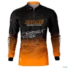 Camisa Agro BRK Drone Mapeamento DJI Laranja com UV50 + -  Gênero: Masculino Tamanho: G1