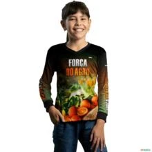 Camisa Agro Brk A Força do Agro Produtor de Laranja com UV50+ -  Gênero: Infantil Tamanho: Infantil PP
