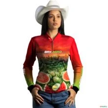 Camisa Agro BRK Cultivo Frutas Produtor de Melancia com UV50+ -  Gênero: Feminino Tamanho: Baby Look PP