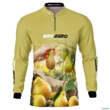 Camisa Agro BRK Cultivo Frutas Produtor de Pera com UV50+ -  Gênero: Masculino Tamanho: PP
