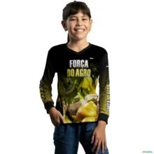 Camisa Agro Brk A Força do Agro Produtor de Pêra com UV50+ -  Gênero: Infantil Tamanho: Infantil PP
