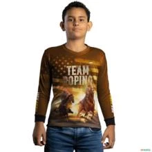 Camisa Agro BRK Team Roping 01 com Proteção UV50+ -  Gênero: Infantil Tamanho: Infantil PP
