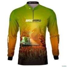 Camisa Agro BRK Colheita de Sorgo Agricultura Com Proteção UV50 + -  Gênero: Masculino Tamanho: G2