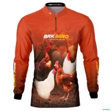 Camisa Agro BRK Criação De Galinhas Avicultor com UV50+ -  Gênero: Masculino Tamanho: M