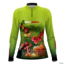 Camisa Agro BRK Cultivo Frutas Produtor de Maçã com UV50+ -  Gênero: Feminino Tamanho: Baby Look PP