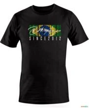 Camiseta Agro BRK Brasil Algodão Egípcio -  Cor: Preto Tamanho: P