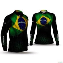 Kit Camisas Agro BRK Brasil Casal Com Proteção UV50 +