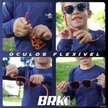 Óculos de Sol Infantil 5 a 10 anos Flexível BRK Polarizado com Uv -  Cores: Vermelho