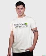 Camiseta Agro BRK Medicina Veterinária Algodão Egípcio -  Cor: Branco Tamanho: GG