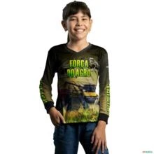 Camisa Agro Brk A Força do Agro Produtor de Arroz com UV50+ -  Gênero: Infantil Tamanho: Infantil PP
